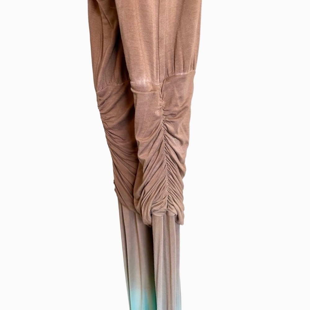 Young Fabulous & Broke Ombre Maxi Dress Brown Blue Stretch M - Picture 5 of 9